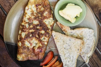 Omelet omelette with toast s mealimple breakfast set