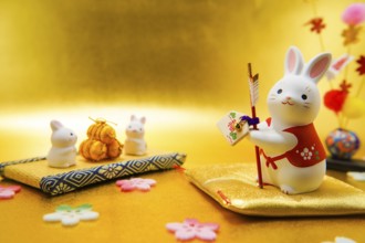 Rabbit years New Years card material (2023). Shooting Location: Yokohama-city kanagawa prefecture