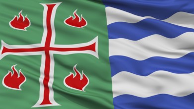 Mayaguez City Flag, Country Puerto Rico, Closeup View
