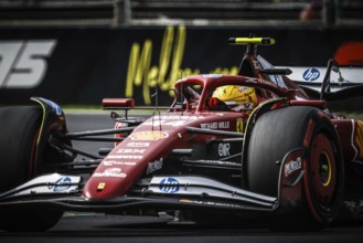 Lewis Hamilton of Great Britain drives the Scuderia Ferrari HP SF-25 during qualifying in the 2025