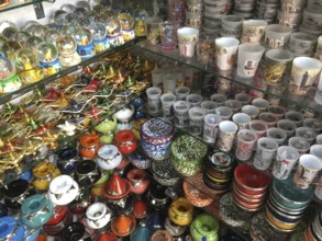 Morocco (Marrakesh), Souvenirs in a shop in the city centre, Marrakesh, Marrakesh, Marrakesh,