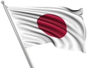 Flag of Japan, This is a computer generated and 3d rendered image
