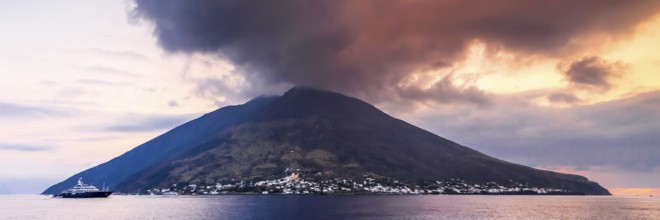 Volcano Stromboli Archipelago Eolie Sicily Italy