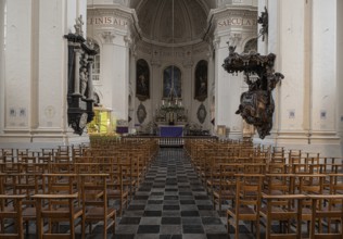 Brussels Old Town, Brussels Capital Region, Belgium, 12 12 2019 Symmetric interior design of the