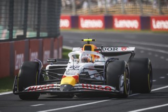 MELBOURNE, AUSTRALIA - MARCH 14: Yuki Tsunoda of Japan drives the Visa Cash App Racing Bulls F1