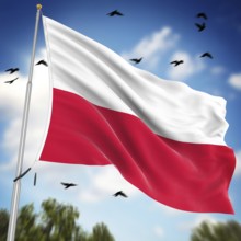 Flag of Poland, This is a computer generated and 3d rendered image