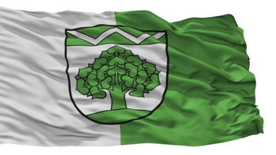 Werneuchen City Flag, Country Germany, Isolated On White Background