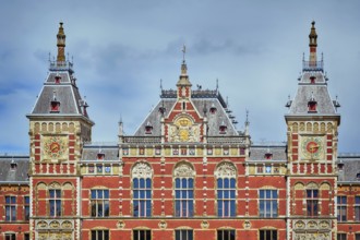 Building of Railway Station in Amsterdam, Netherlands Amsterdam, Netherlands