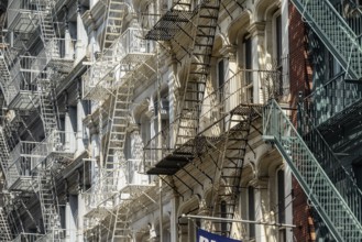 New York. Manhattan. Fire escape ladders