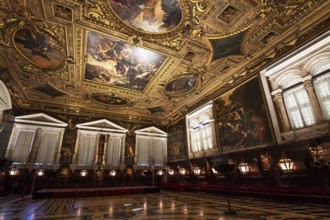 Scuola Grande di San Rocco, Sala Capitolare (Plenary Hall) or Sala Superiore, works by Tintoretto