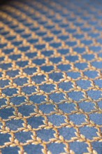 Close-up Furniture fittings, backrest upholstered sofa. Abstract texture design
