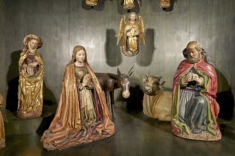 Naples Campania Italy. Nativity scene inside the Certosa di San Martino (Charterhouse of St.