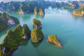 Aerial view of Ha Long Bay, Vietnam, Asia