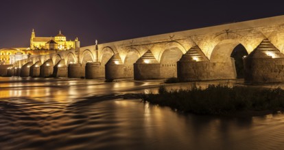 Roman bridge of Córdoba, the main landmark of this city in Andalusia Region - Spain