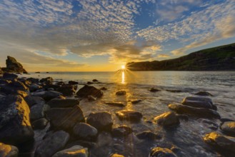 Dreamlike sunset on the Isle of Skye in Scotland, Great Britain
