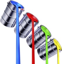 high resolution 3D rendering of a color concept