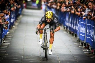 MELBOURNE, AUSTRALIA, FEBRUARY 3: Riders competing in the Prologue stage on the first day of the