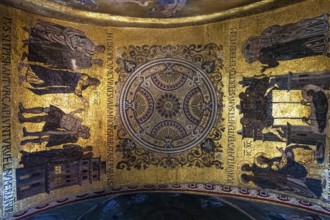 Interior view of St. Mark's Basilica, mosaics, frescoes, Venice, Veneto, Adriatic Sea, Northern