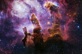 Awesome galaxy. Science fiction wallpaper. Elements of this image furnished by NASA