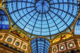 MILAN, ITALY - SEP 14, 2018: Interior of historic Galleria Vittorio Emanuele II owned by comune of