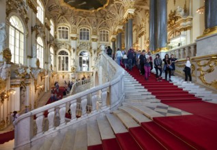 St. Petersburg Russia. The Winter Palace Hermitage Museum. Jordan Staircase