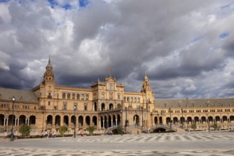 Plaza de Espana (Spain's Square) in Seville, Spain, Andalusia region, Renaissance Revival