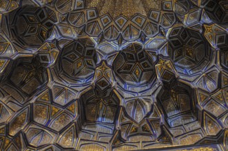 Beautiful textures on walls in mosque in Samarkand, Uzbekistan, Asia