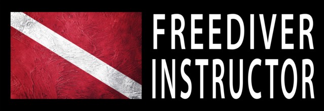 Freediver Instructor, Diver Down Flag, Scuba flag, Scuba Diving