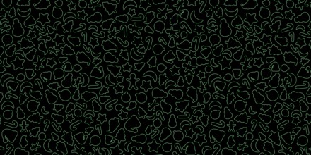 Black and Green Christmas background, Christmas icons elements banner