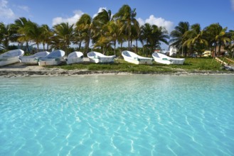 Mahahual Caribbean beach in Costa Maya of Mayan Mexico