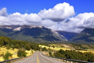 Patagonia. The longest road the Ruta 40 passes in Argentina among lakes and fields. Magnificent
