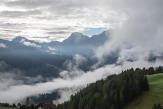 Hiking the Nature Park Fanes Sennes Prags in the Dolomite Alps, South Tirol in Italy