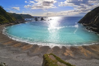 Playa del Silencio in Cudillero Asturias from Spain