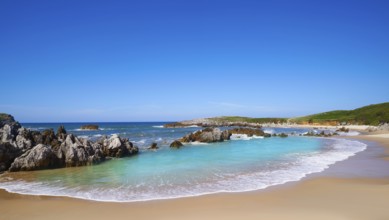 Playa de Toro beach in Llanes of Asturias Spain