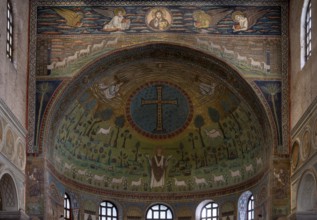 Ravenna, Basilica di Sant' Apollinare in Classe, calotte of the choir apse, mosaic with St