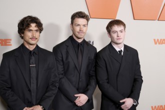 Charles Melton, Will Poulter and Kit Connor at the Los Angeles premiere of A24's 'Warfare' held at