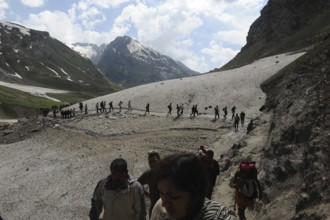Pilgrim, amarnath yatra, jammu Kashmir, india, asia