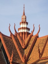 The Khmer roof of the National Museum of Cambodia, Phnom Penh, Cambodia, Asia