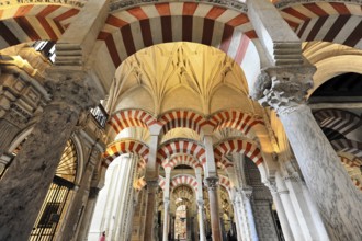 La Mezquita, Mosque, Cathedral of Cordoba, Cordoba, Andalusia, Spain, Europe, Mosque interior with