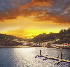 Tazones village port of Asturias in Spain