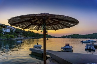 Beautiful sunset on the island of Dugi Otok in Croatia in summer. A popular holiday destination on