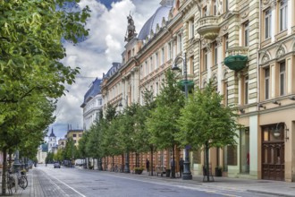 Gediminas Avenue is the main street of Vilnius, Lithuania, Europe