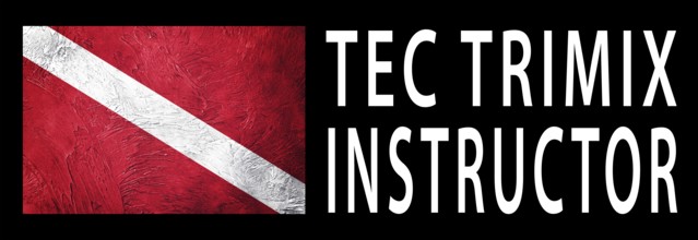 TEC Trimix Instructor, Diver Down Flag, Scuba flag, Scuba Diving