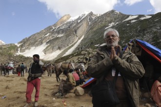 Pilgrim, amarnath yatra, jammu Kashmir, india, asia