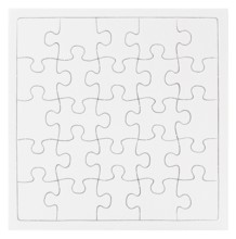Blank puzzle pieces