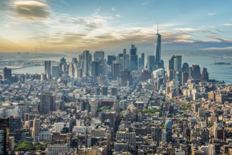 Manhattan skyscraper from Empire State Building, USA, North America