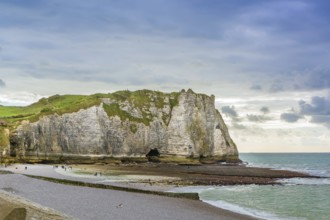 Natural cliffs on Alabaster coast Normandy in Etretat, France, Europe