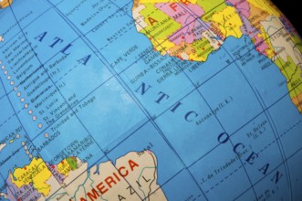 Atlantic ocean of the globe