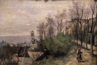 Chateau-Thierry, Corot, francia 1863, oleo sobre madera, Fundación Calouste Gulbenkian, («Fundação
