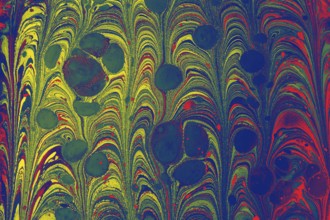 Ebru marble effect pattern design for print
